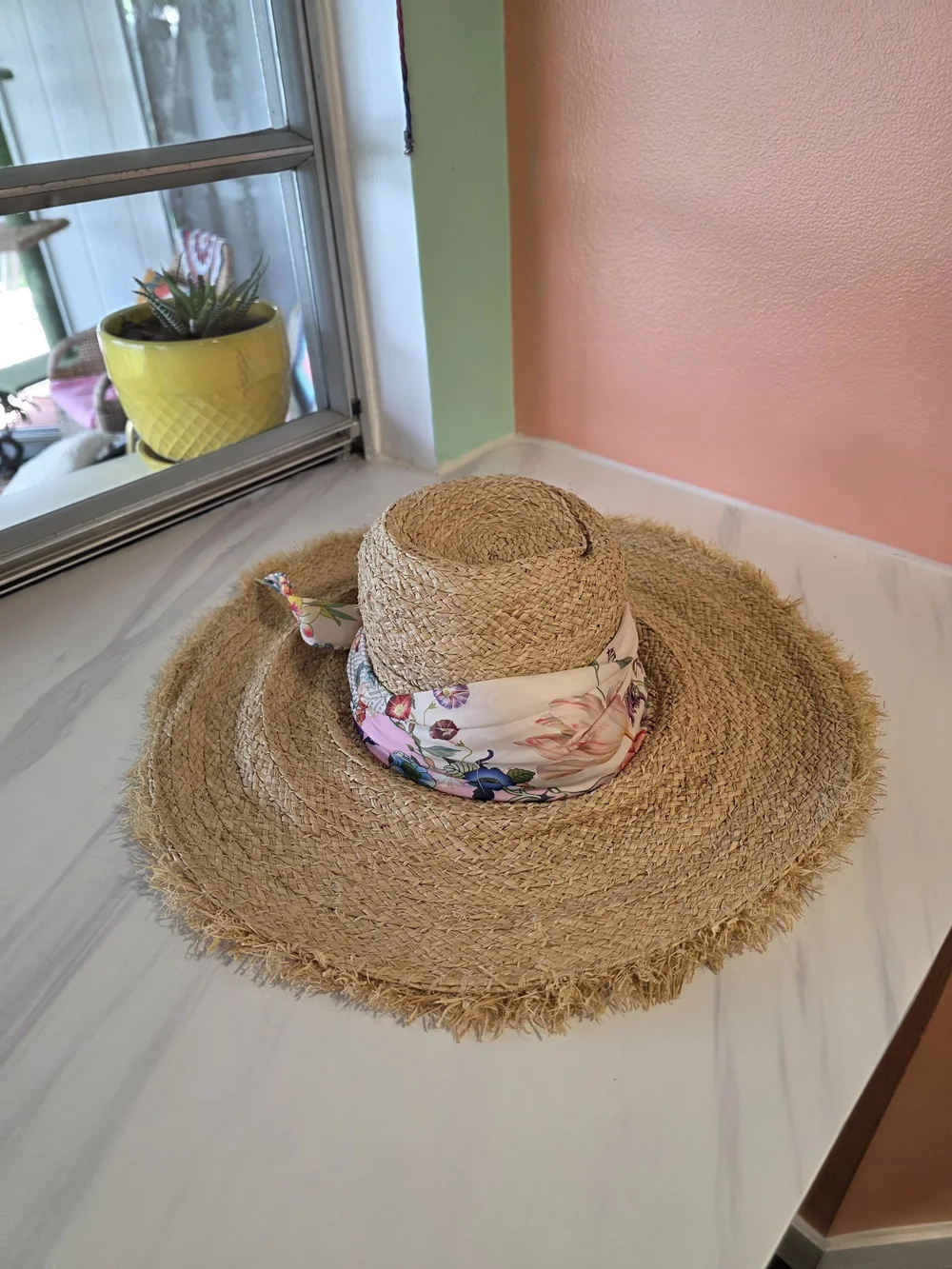 Johnny Was Dreamer Braided Raffia Fringe Hat Straw Boho Vacation Luxury